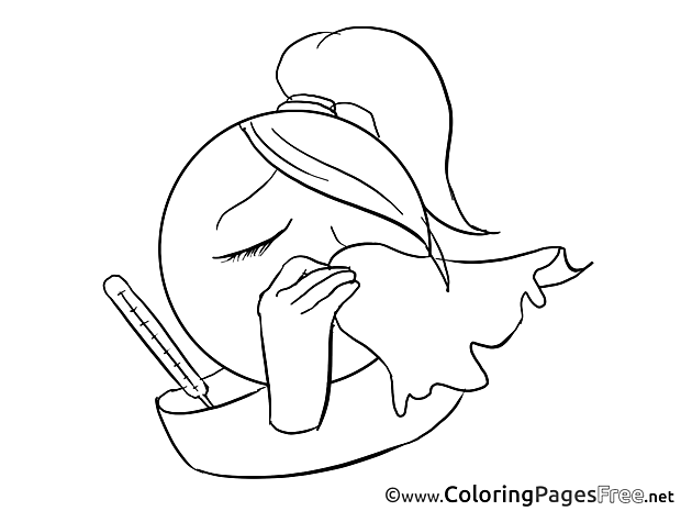 Illness Colouring Page Smiles free