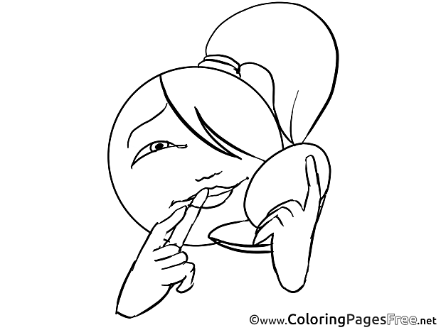 Makeup printable Coloring Pages Smiles