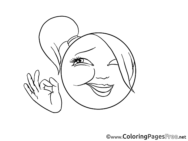 OK Kids Smiles Coloring Page