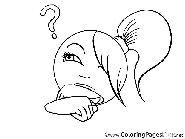 Question Smiles Colouring Sheet free