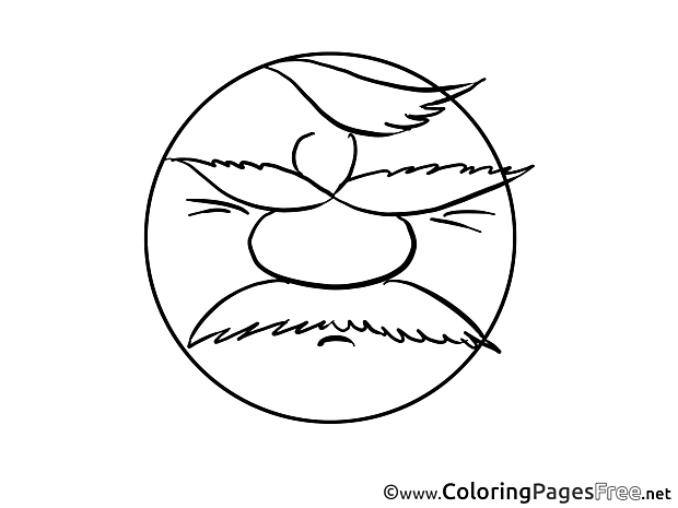 Upset Man Smiles Coloring Pages download