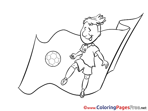 Albania Footballer Flag Kids Soccer Coloring Pages