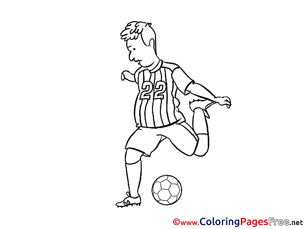 Attack Player Kids Soccer Coloring Pages
