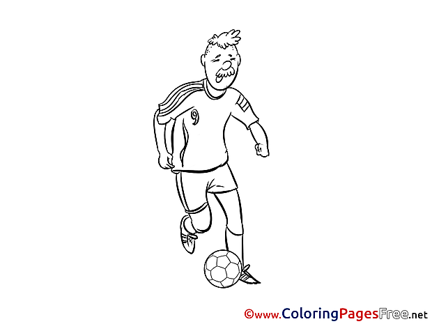 Attack Player printable Soccer Coloring Sheets