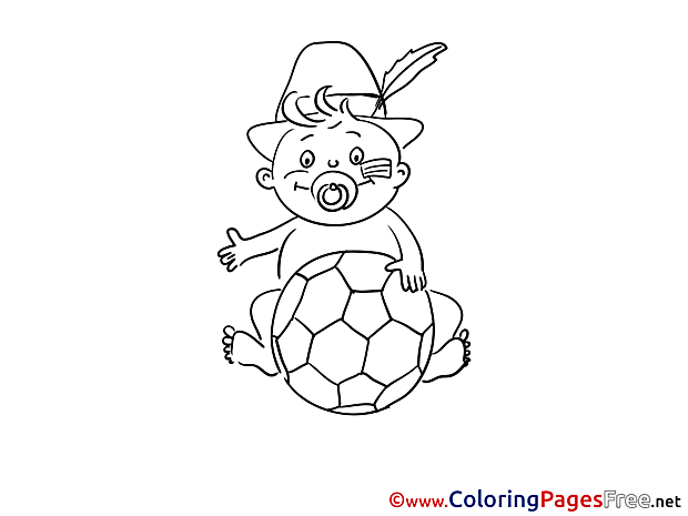 Baby Colouring Sheet download Soccer