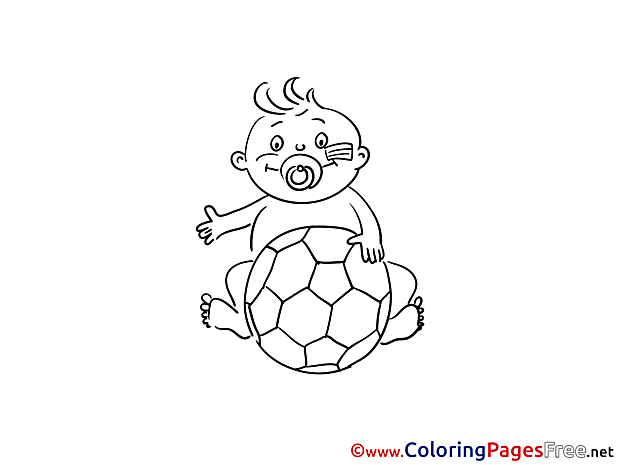 Baby Sport Soccer free Coloring Pages