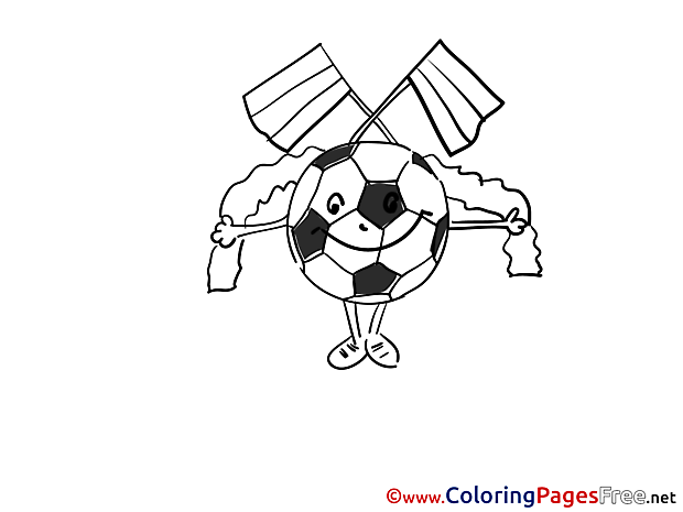 Ball free Colouring Page Soccer