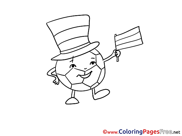 Ball Hat Coloring Pages Soccer for free