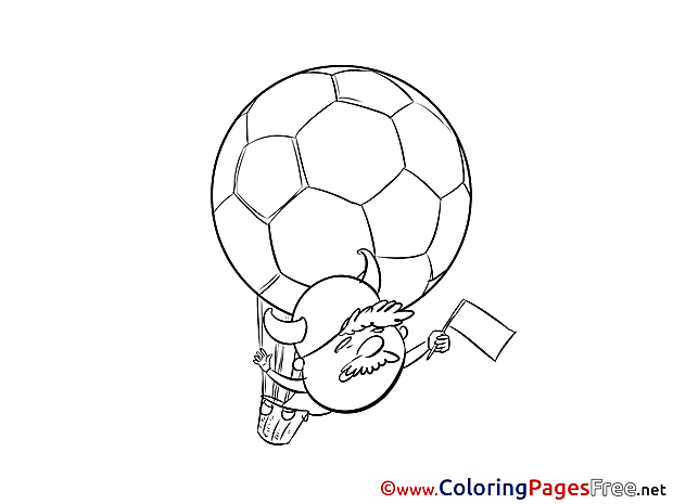 Balloon Viking Fan download Soccer Coloring Pages