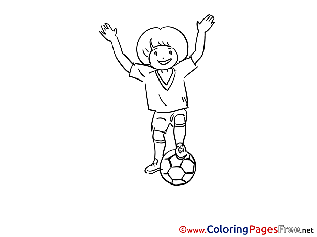 Boy download Soccer Coloring Pages