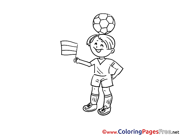 Boy Soccer Coloring Pages free