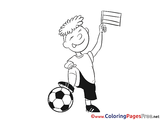 Children Soccer Colouring Page Boy Ball Coloring Sheets free