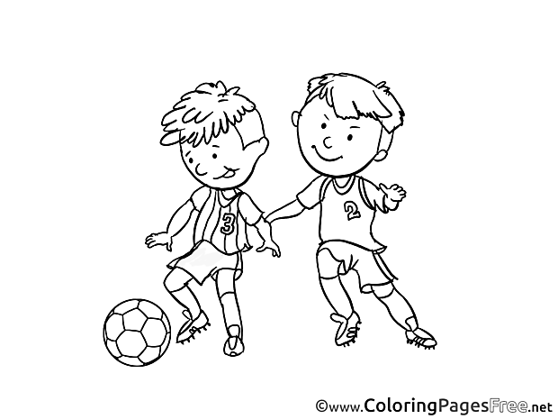 Children Soccer free Coloring Pages