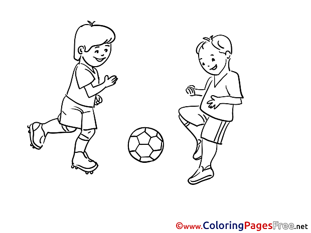 Competition Football Soccer Colouring Sheet free