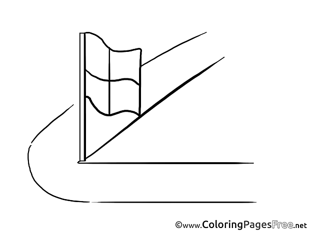 Corner Flag for Kids Soccer Colouring Page