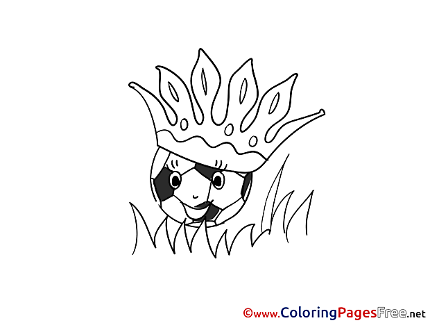 Crown Ball Soccer free Coloring Pages