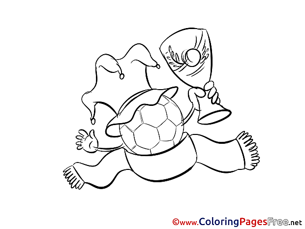 Cup Ball Fan printable Soccer Coloring Sheets