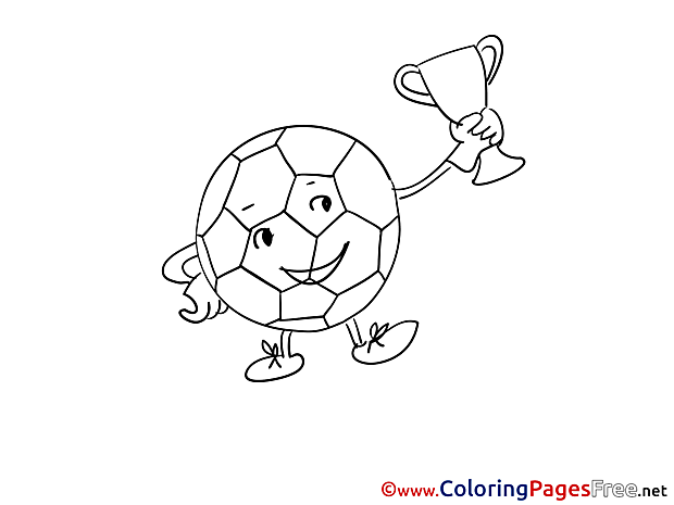Cup Ball free Colouring Page Soccer