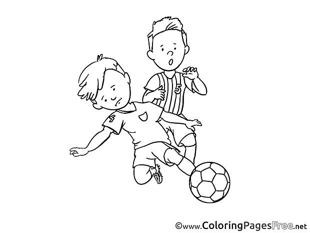 Defender Ball free Colouring Page Soccer