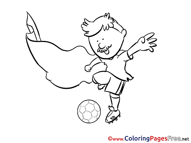 Defender Footballer Colouring Sheet Soccer