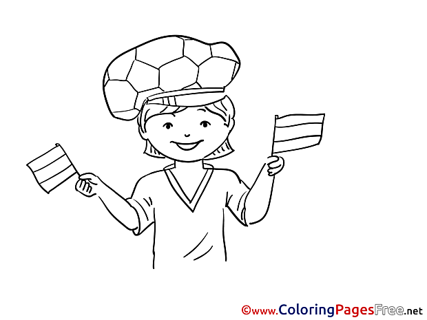 Fan Colouring Page Soccer free