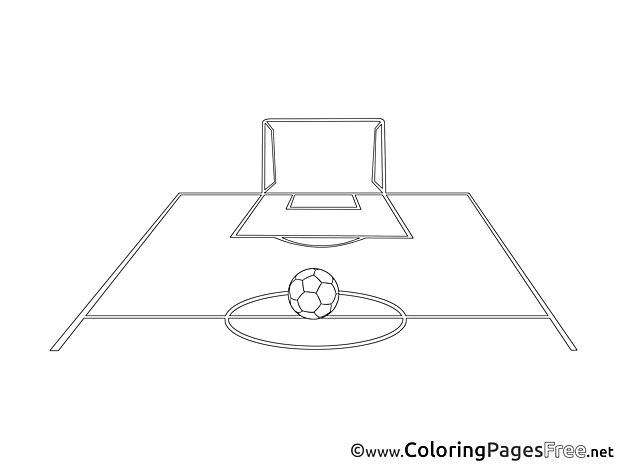Field Ball Game Kids Soccer Coloring Pages