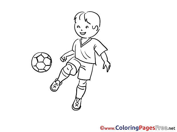 Footballer Colouring Sheet download Soccer