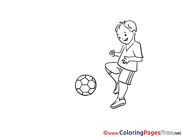 Footballer printable Coloring Pages Soccer