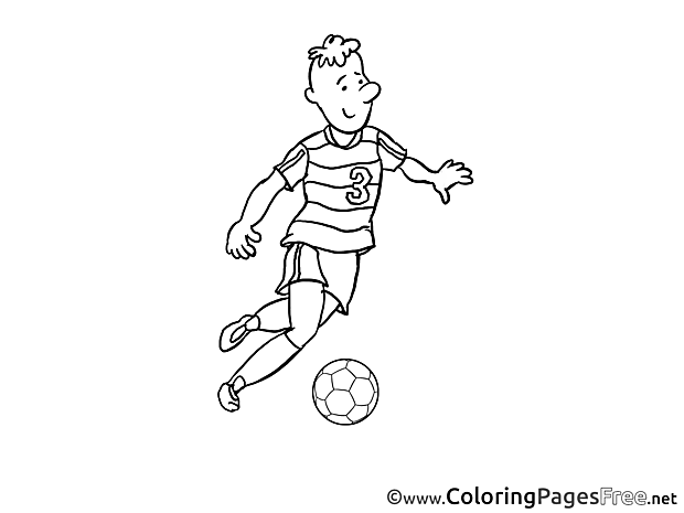 Footballer Soccer free Coloring Pages