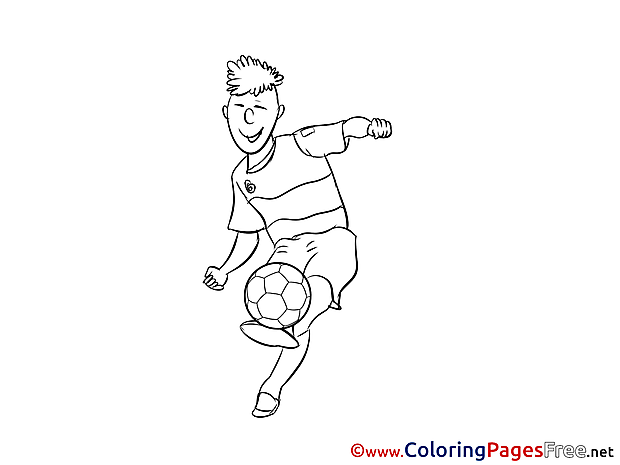 Forward Kids Soccer Coloring Pages