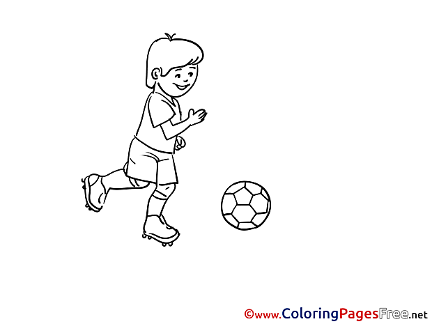Forward Player free Soccer Coloring Sheets