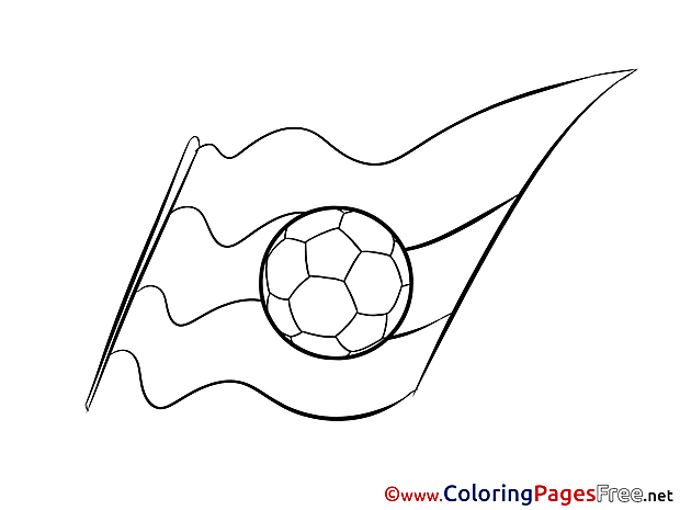 German Flag Ball Colouring Page Soccer free