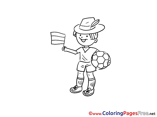 German Footballer Colouring Page Soccer free