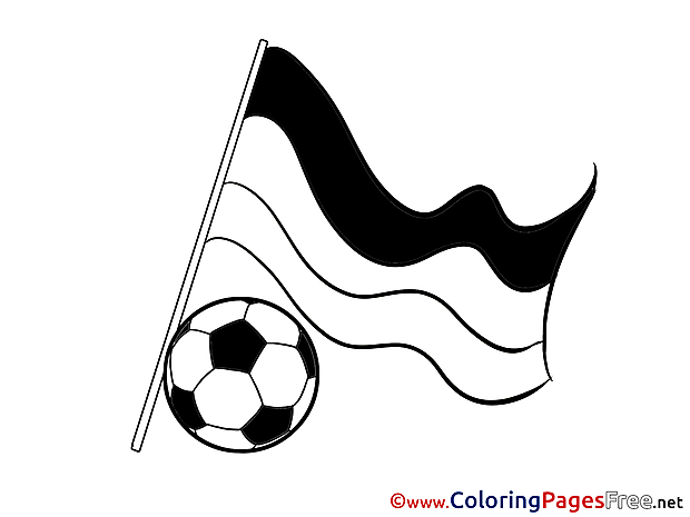 German National Team Flag Soccer Coloring Pages download