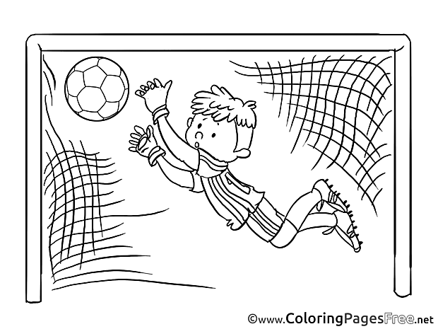 Goal Goalkeeper Soccer free Coloring Pages