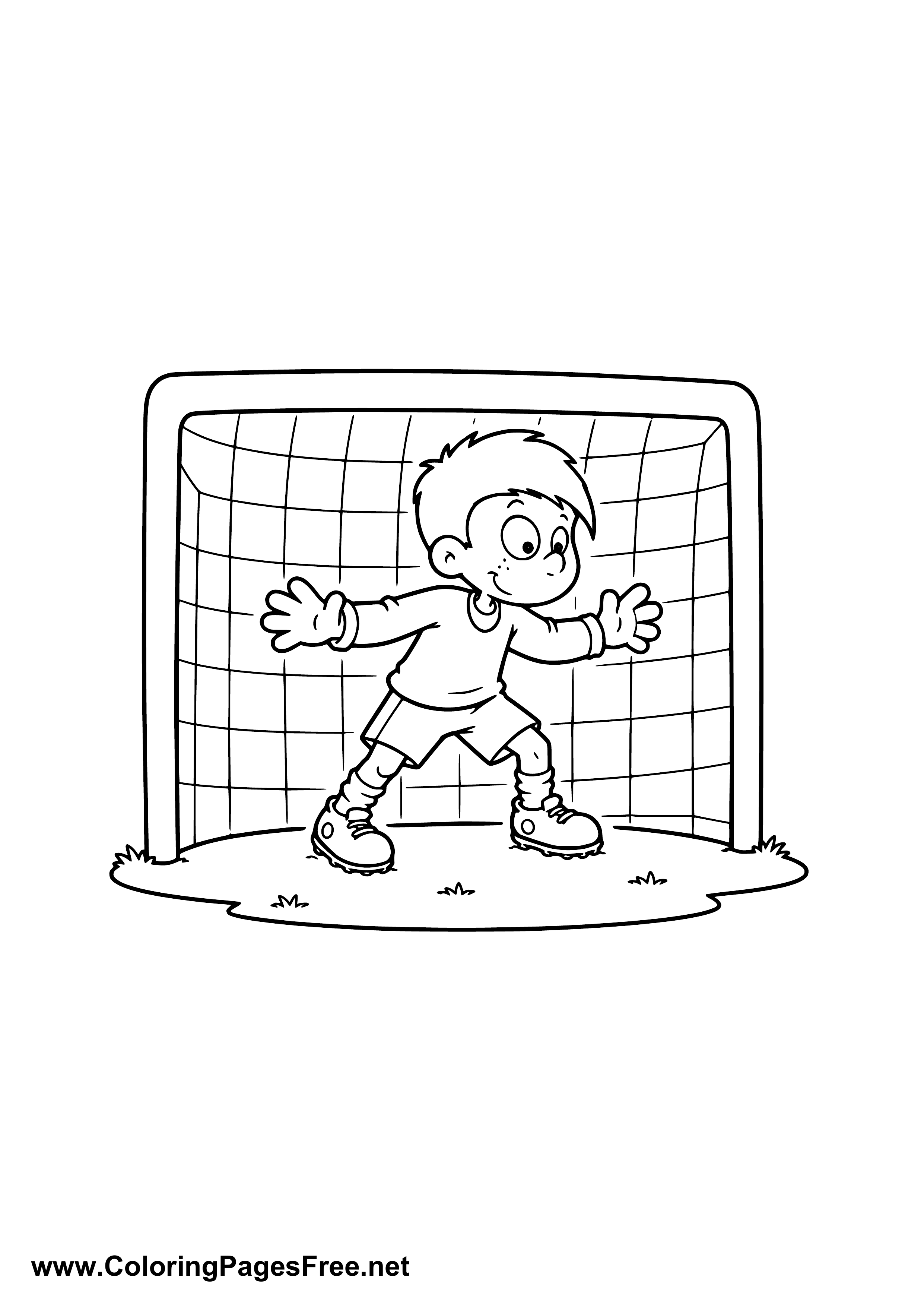 Goalkeeper Colouring Page