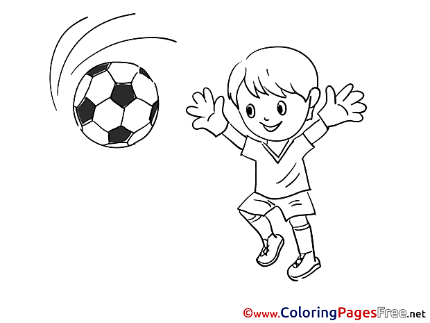 Goalkeeper for Kids Soccer Colouring Page