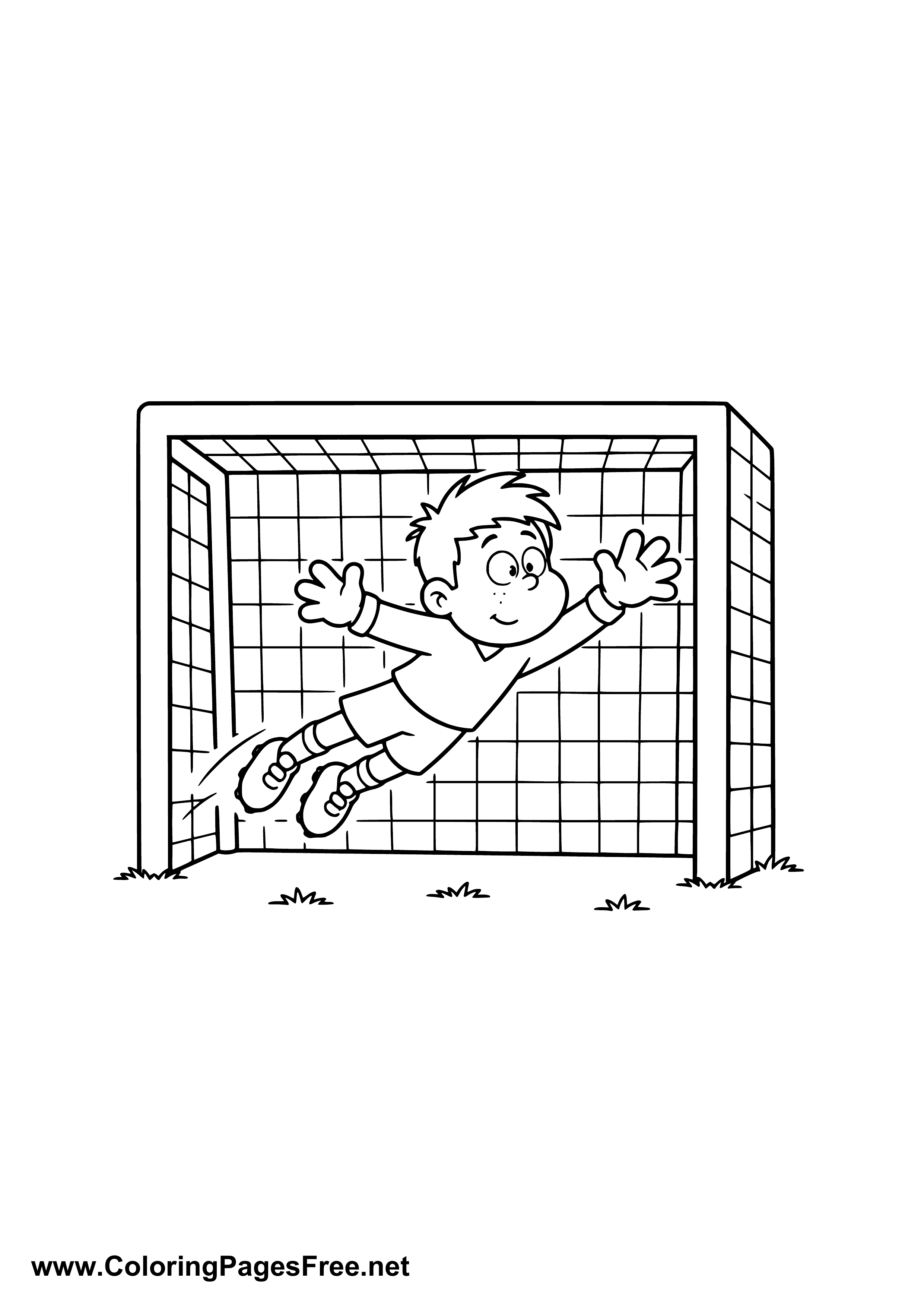 Goalkeeper Saving a Penalty Kick Coloring Page