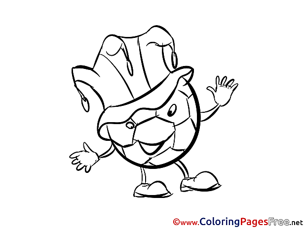 Hat Ball Soccer Coloring Pages free