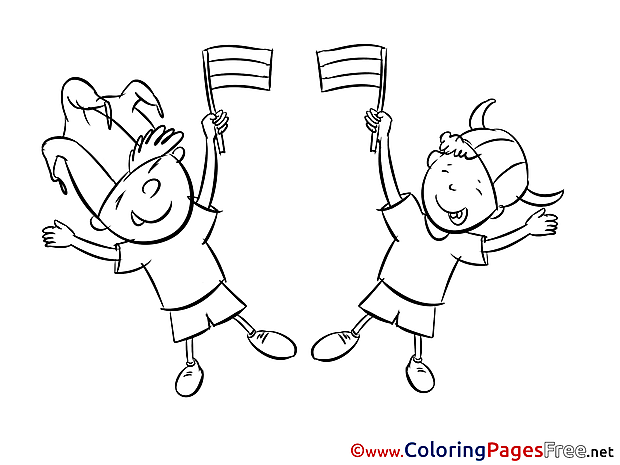 Kids Fans Soccer Coloring Pages download