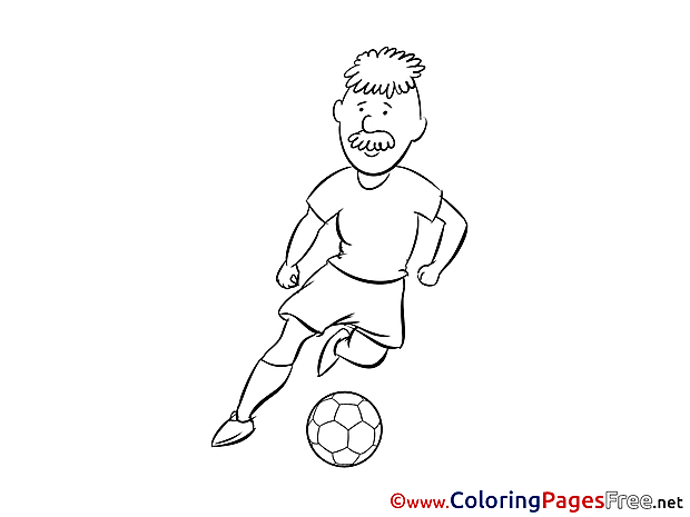 Man Player free Soccer Coloring Sheets