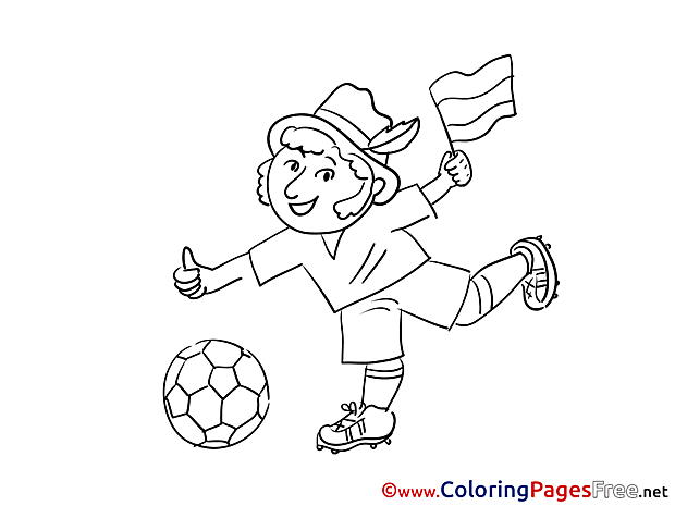 Man Soccer Colouring Sheet free