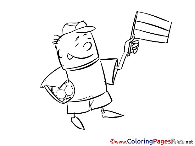 Man Supporter Soccer Coloring Pages free