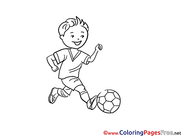 Midfielder Coloring Sheets Soccer free 