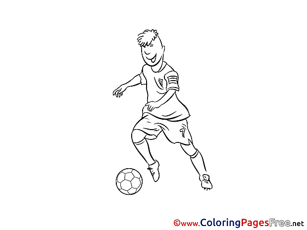 Midfielder Player Kids Soccer Coloring Page