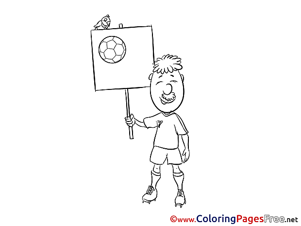 Old Man Player Kids Soccer Coloring Page