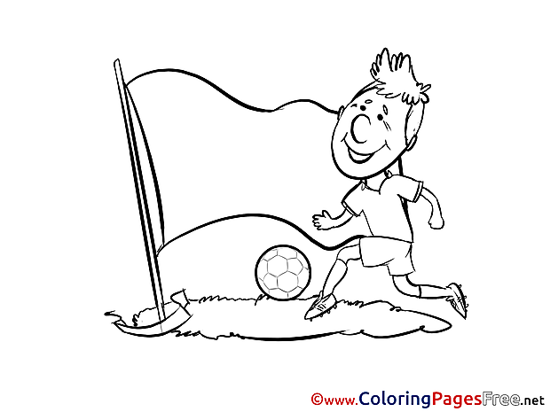 Printable Footballer Coloring Pages Soccer