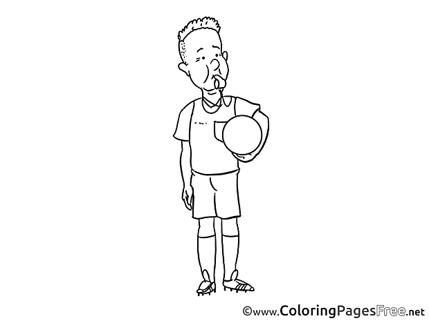 Referee download Soccer Coloring Pages