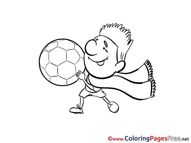 Scarf Player Coloring Pages Soccer for free
