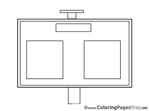 Scoreboard Coloring Pages Soccer for free